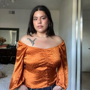Guess Burnt Orange Blouse